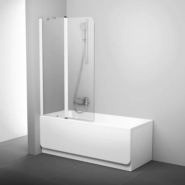 Τοίχο μπάνιου Ravak Chrome CVS2 100, αριστερά, λευκό προφίλ