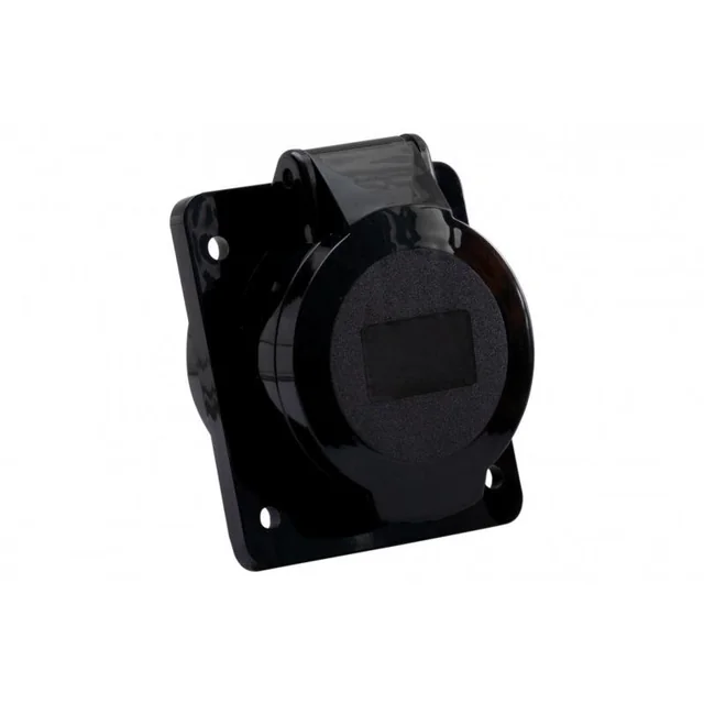 Toma de corriente panel acodado 16A/5P /FE/ negro F7.0132