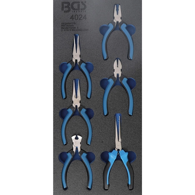 Tool case BGS Technic 4024 1/3 | precision pliers set 6VNT.
