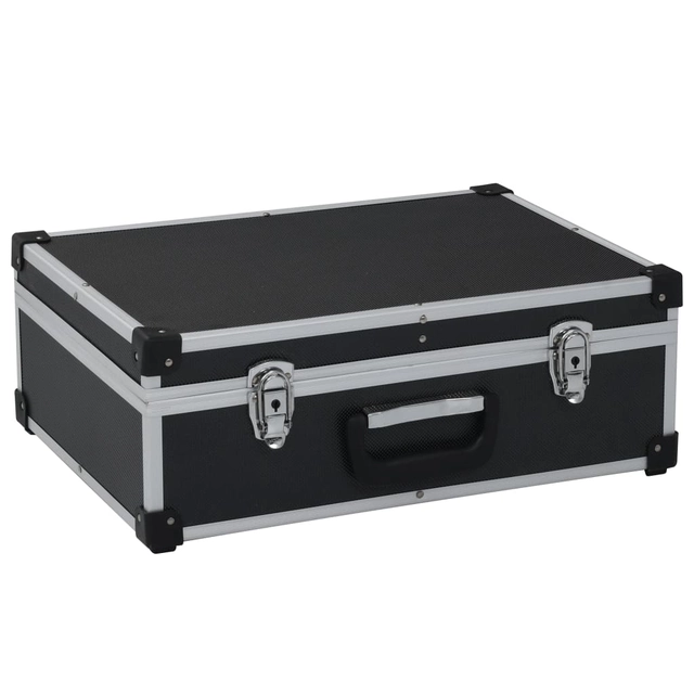 Tool case, black, 46x33x16cm, aluminum