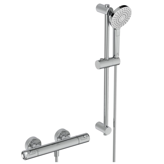 Torneira de chuveiro termostática Ideal Standard, Ceratherm T50 com conjunto de chuveiro IdealRain