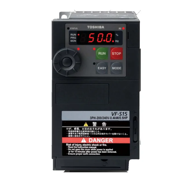 Toshiba Frequenzumrichter VFS15S-2007PL-W1, 0.75 kW, 4.8 A, (HD) / 1.1 kW, 5.5 A, (ND), 1x230/3x230 V