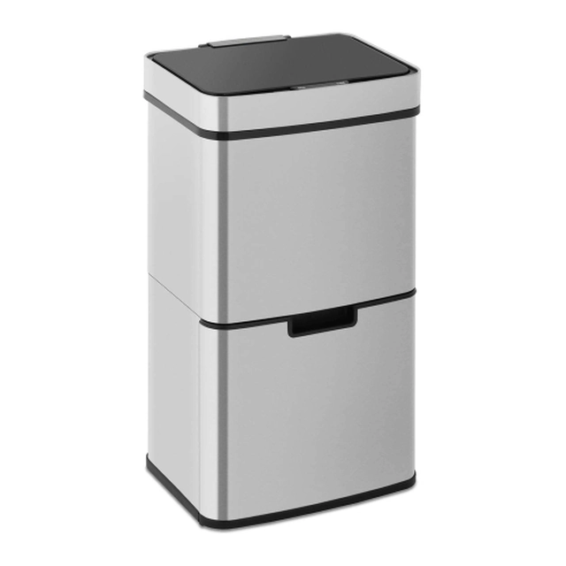 Touchless waste bin with segregation 62L