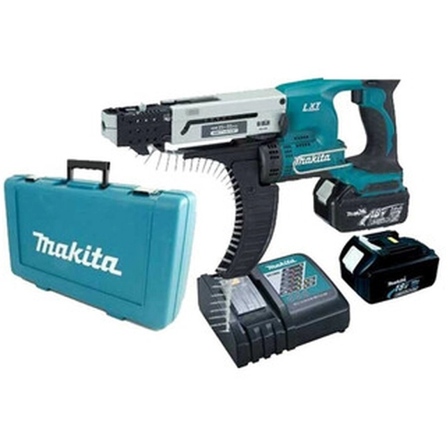 Tournevis sans fil Makita DFR550RFE 18 V | 4,5 Nm | 4000 tr/min | Balai de charbon | 2 x 3 Ah batterie + chargeur | Dans une valise