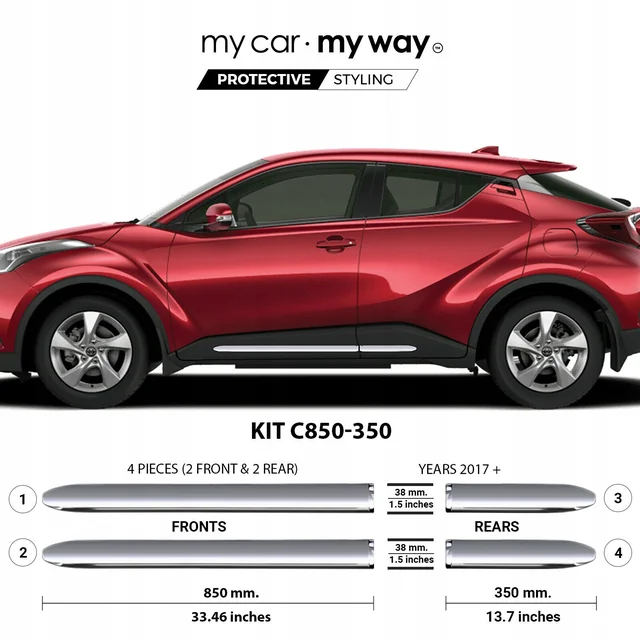 Toyota C-HR CH-R - Modanature porta laterale CROMATE