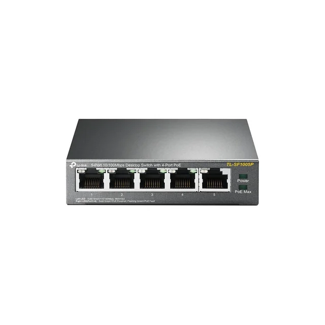 TP-Link PoE jungiklis 4 kanalų – TL-SF1005P