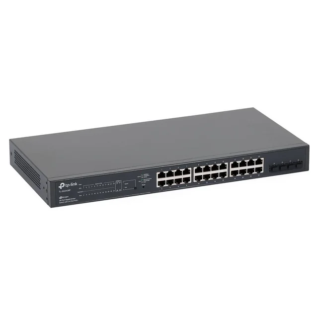 TP-Link switch 28 Gigabit smart ports 56 Gbps 24 PoE ports 8K MAC - TL-SG2428P