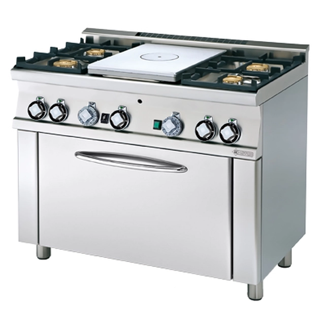 TPF4 - 610 G Cucina a gas con piano cottura e forno in ghisa