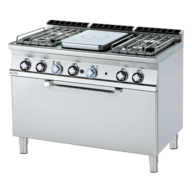 TPF4 - 712 GE/P ﻿﻿﻿Cuisinière à gaz en fonte avec four électrique