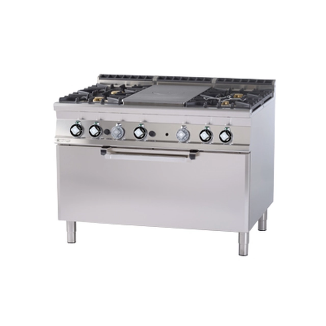 TPF4 - 912 G Cocina de hierro fundido con horno a gas.