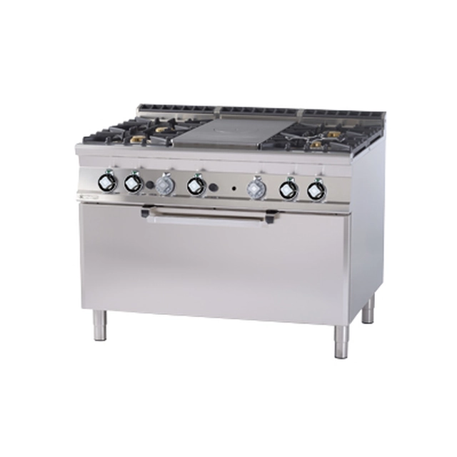 TPF4 - 912 GE Cucina a gas in ghisa con forno elettrico
