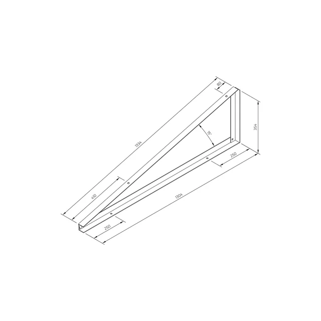 TR-1-15-I — montāžas trīsstūris TR1 15 grādi INVAZĪVA AUGŠĒJS