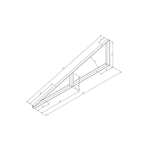 TR-1-15XL-I - Montagedreieck TR1 XL 15 Grad INVASIV PRIVAT