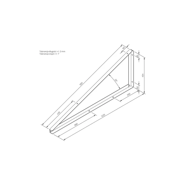 TR-1-20-B — montāžas trijstūris TR1 20 grādi NEINVAZĪVS PRIMARY