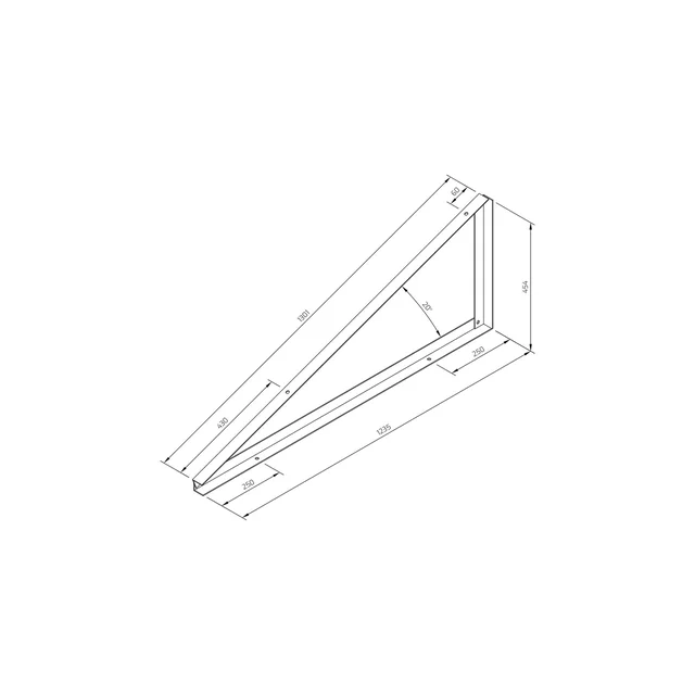 TR-1-20-I - Montážní trojúhelník TR1 20 stupňů INVAZIVNÍ HORNÍ