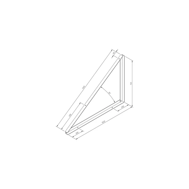 TR-1-35-I - Monteringstrekant TR1 35 grader INVASIV OVERS