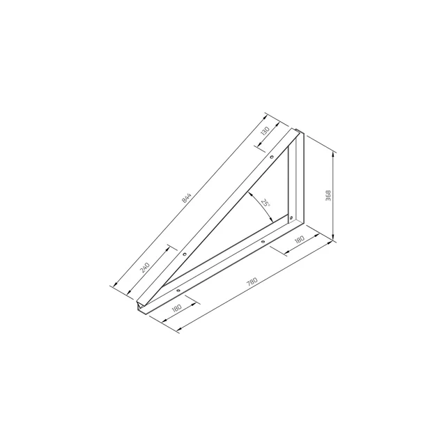 TR-2-25-I - Mounting triangle TR2 25 degrees INVASIVE LEVEL