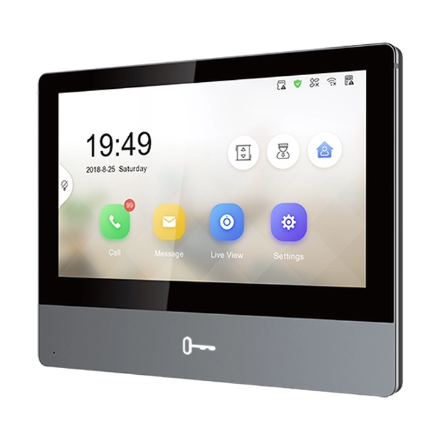 Trådløs TCP/IP video intercom skærm, Touch Screen IPS-TFT LCD 7inch - HIKVISION