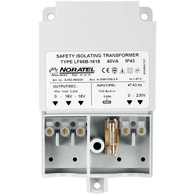 TRANSFORMAATSIOON 230V/18V DC 40VA/TR40VA SATEL