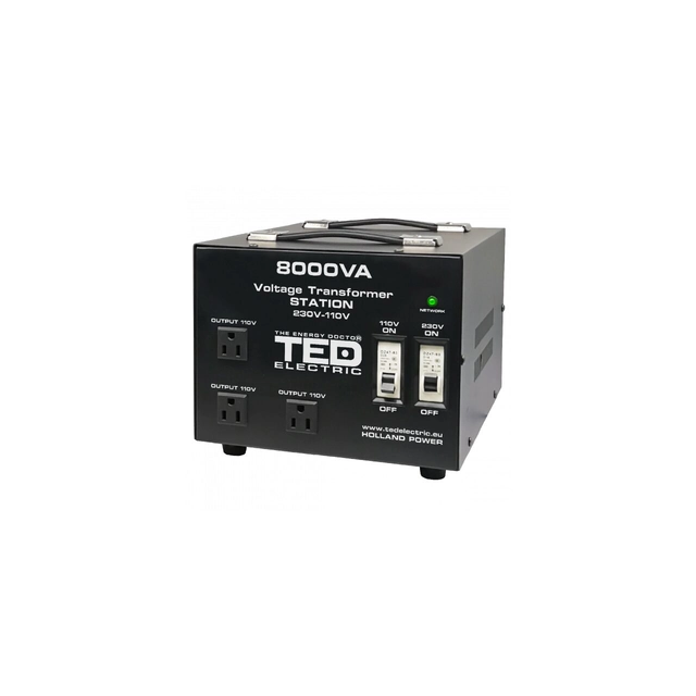 Transformador 230-220V a 110-115V 8000VA/6400W con carcasa TED000262