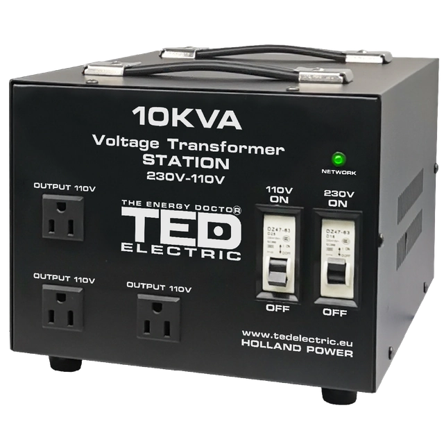 Transformer 230-220V to 110-115V 10000VA/8000W with housing TED000231