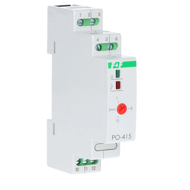 Transmițător de timp PO-415 întârziat, contacte:1P, U=24V, I=10A, 1 modul