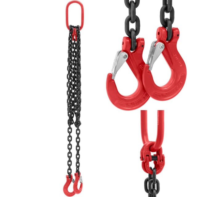 Transport chain sling 2-cięgnowe with hooks 2 x 2 m 2800 kg