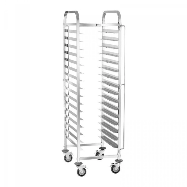 Transport trolley - 150 kg - 16 trays 60 x 40 cm ROYAL CATERING 10010869 RCTW-16TB.1