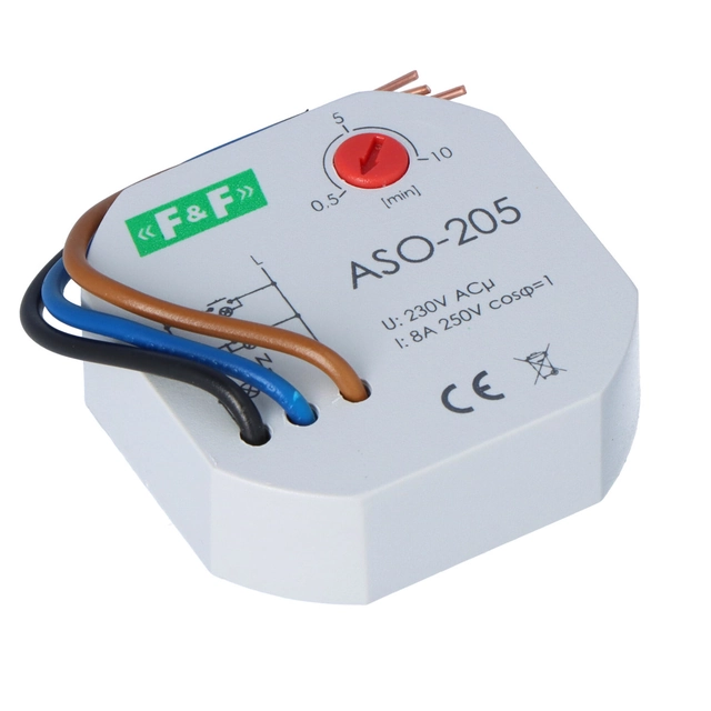 Trap automatisch ASO-205 Un=230V, I=10A, contacten 1Z, installatie in een inbouwdoos vb 60