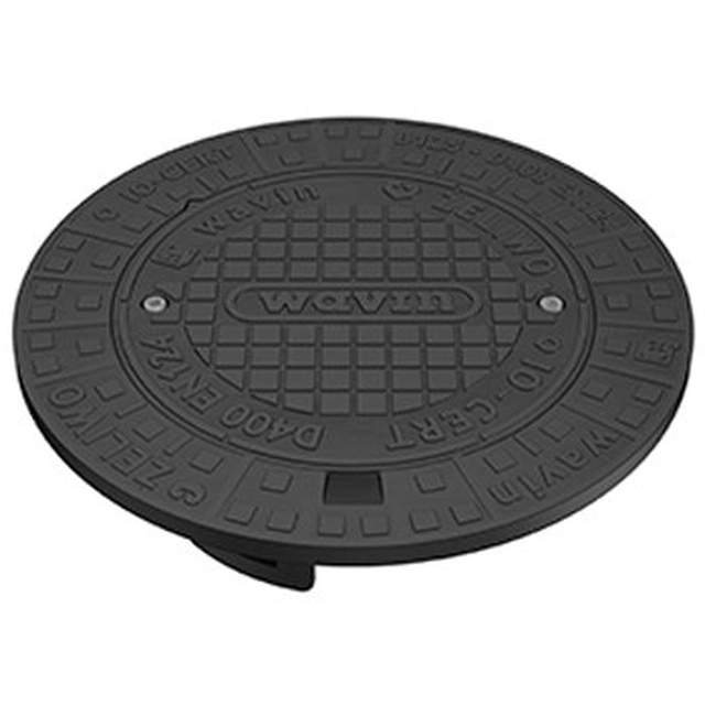 Trappe en fonte 315 KL.D400=40T, vis inox rondes non ventilées, avec insert amortisseur (joint EPDM), pour puits 315