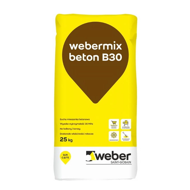 Tørbetonblanding - Webermixbeton B30 25kg