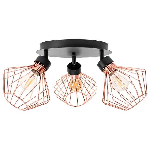 Tredobbelt loftslampe i metal APP536-3C Rose Gold