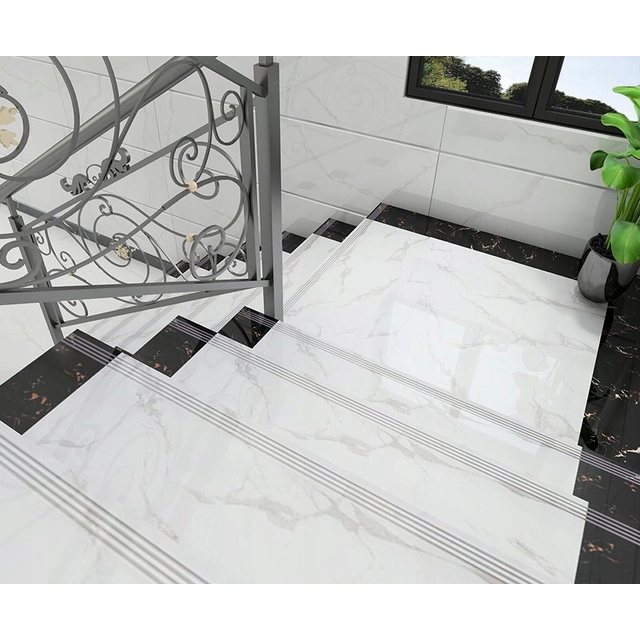 Treppenfliesen 120x30 HIGH GLOSS MARBLE gerillt