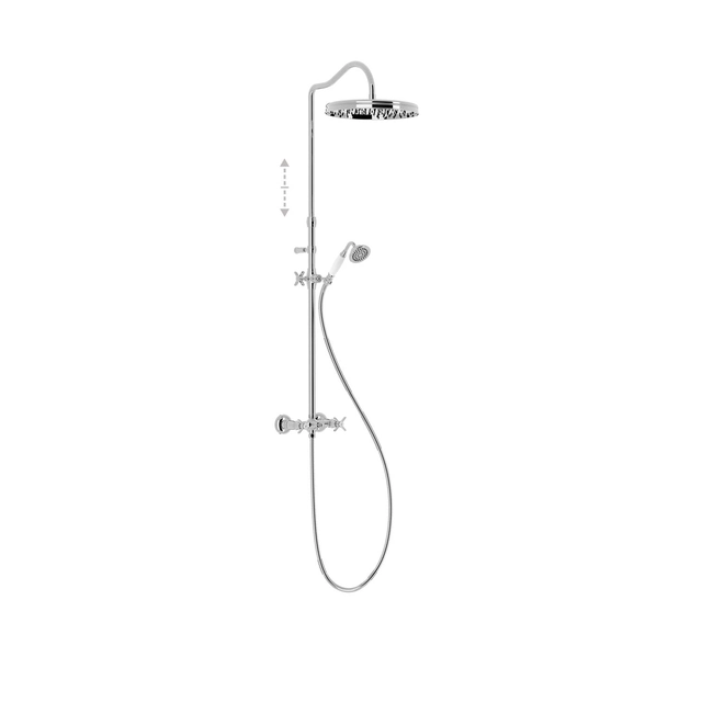 Tres Classic chrome shower set 24219101