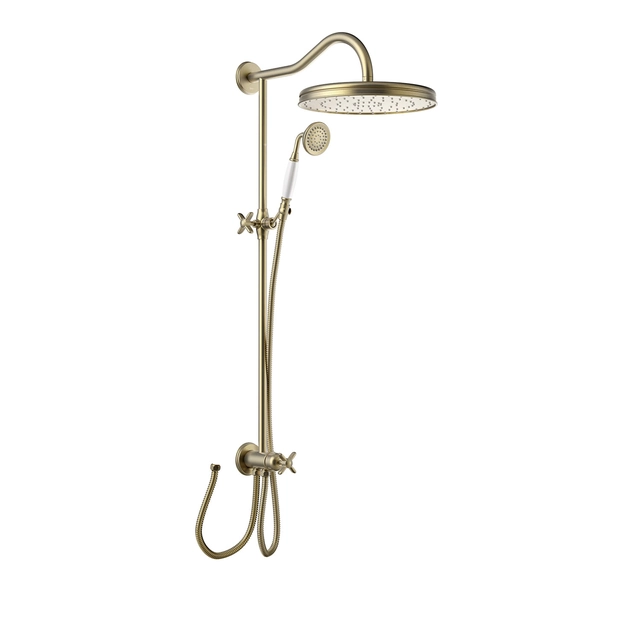 Tres Classic shower set without tap brass antique matt 24247601LM