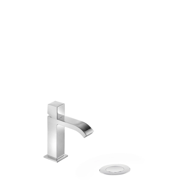 Tres Cuadro chrome washbasin mixer with plug 00610102D