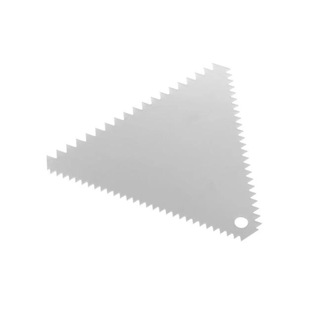 Triangular confectionery scraper - stainless steel comb