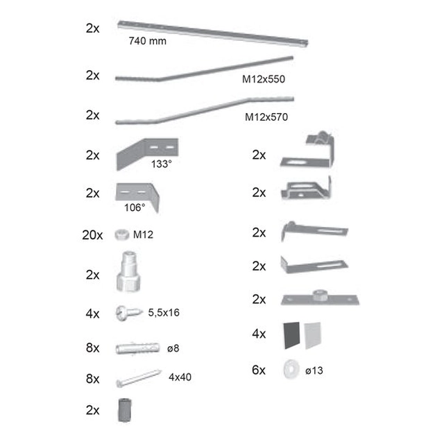 Trim plate Ravak mounting kit, LoveStory II