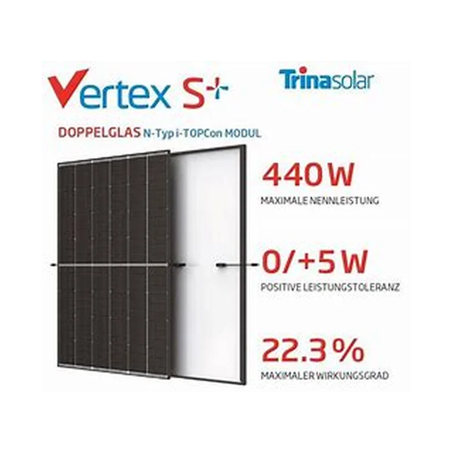 TRINA SOLAR | TSM-NEG9R.28-440 | 440W | QUADRO PRETO