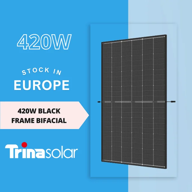 TRINA SOLAR VERTEX S+ (R) 420W ДВОЛИЦЕВА ЧОРНА РАМА N-ТИПУ ТРЕТЬОГО ЗРІЗУ (TSM-420-NEG9RC.27)