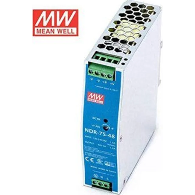 TRITON MEAN WELL NDR-75-48 Fonte de alimentação em trilho DIN 75W 48V DC