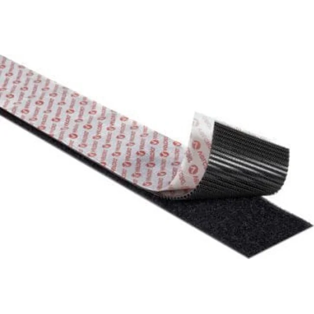 TRITON Sehr starkes VELCRO selbstklebendes Klettband mit Klettverschluss 50 mm x 5 m, schwarz