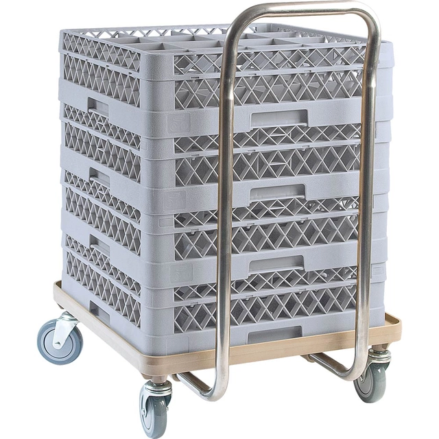 Trolley for transporting baskets