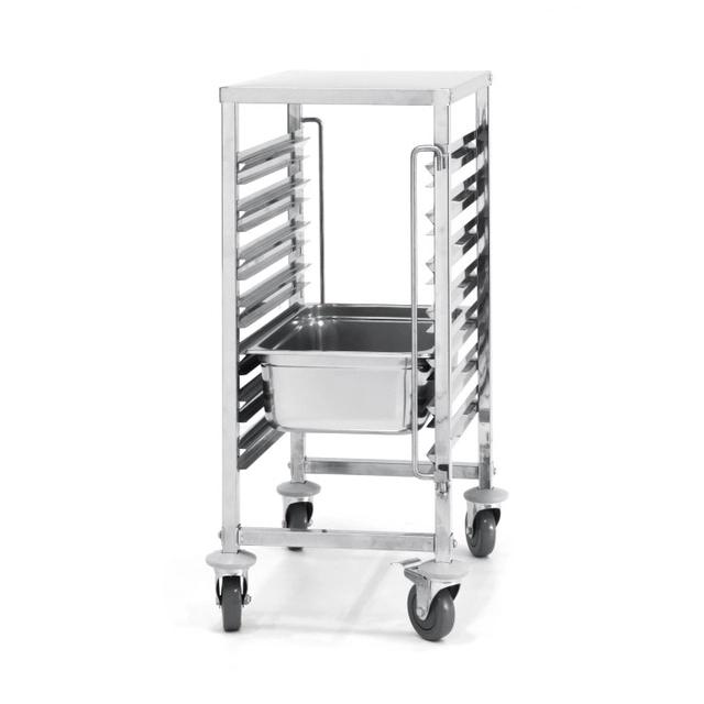 Trolley for transporting containers 7 x GN 1/1 with worktop - Hendi 810668
