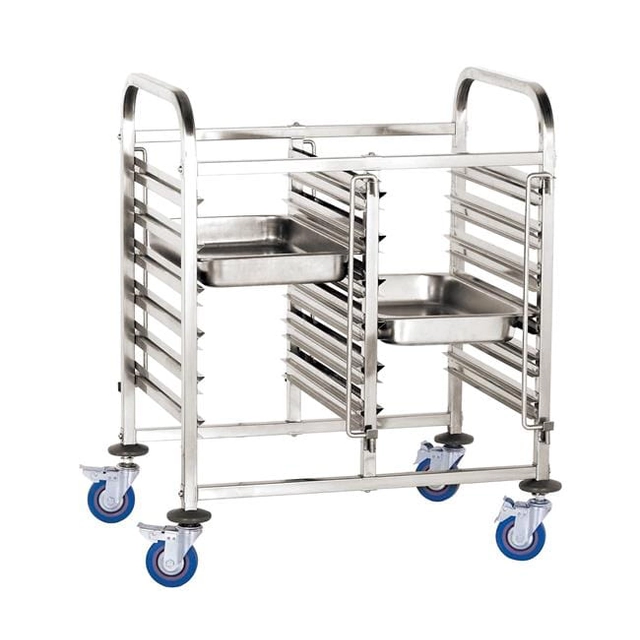 Trolley for transporting containers - double 12x GN 1/1 740x550x1000 mm