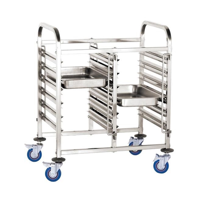 Trolley voor het transporteren van containers 12x GN 1/1 | Hendi 810569