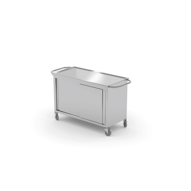 Trolley with a cupboard with sliding doors | 1200x600x850 mm