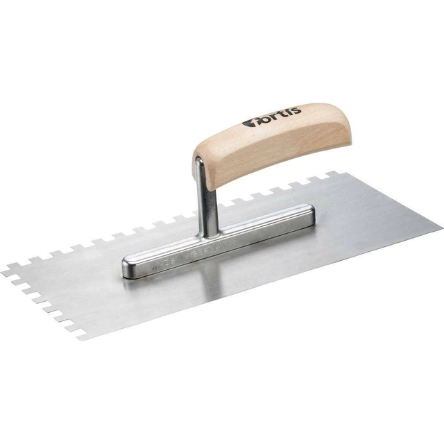 Trowel smoothing serrated edges 280x130mm 8x 8mm FORTIS