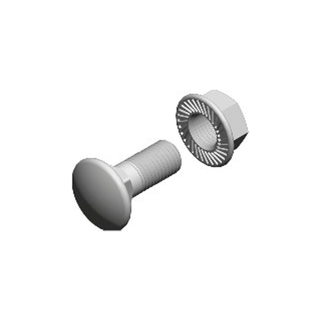 Truss head bolt + serrated flange nut set SGKFM10x30, for photovoltaic structures
