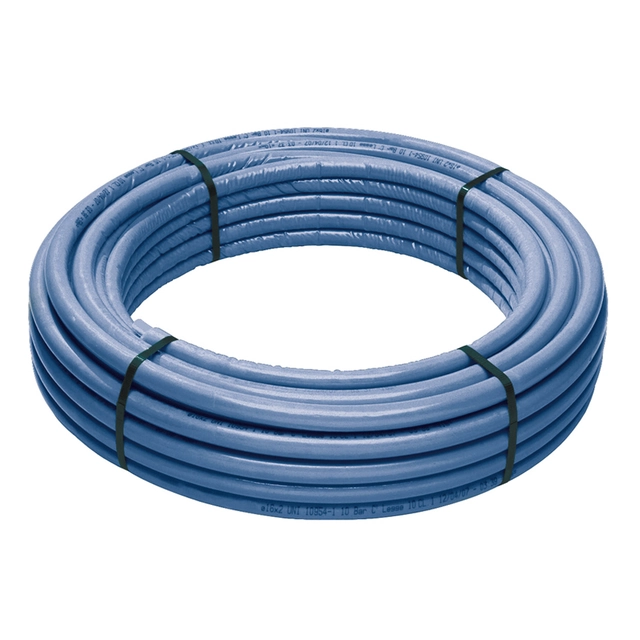 Tubo multicamadas 26x3 PEX-AL-PEX com isolamento azul (50m)